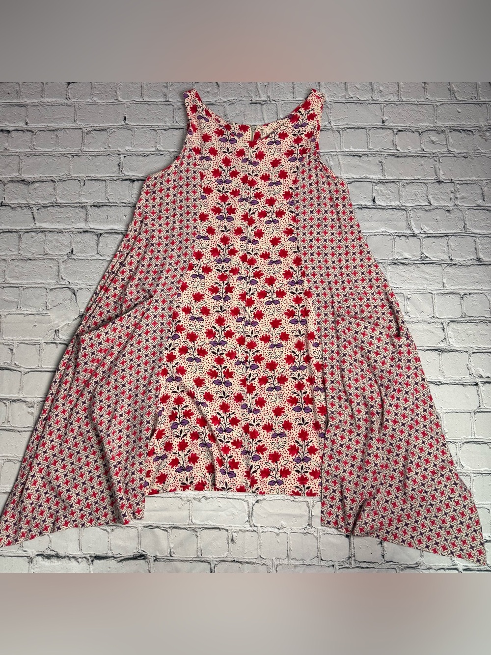 Philosophy Bohemian Floral Sleeveless Fairy Hem Summer Sun Flowy Dress Size 12